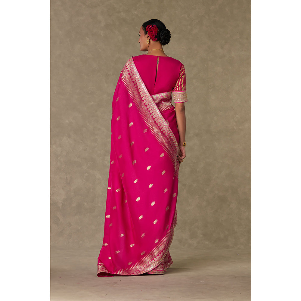 Masaba Magenta Haath Phool Saree with Unstitched Blouse