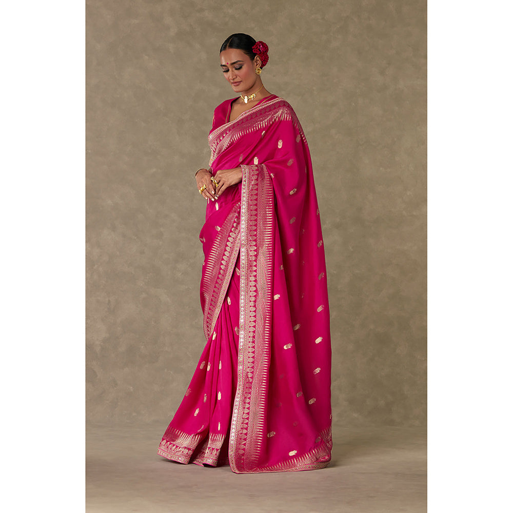 Masaba Magenta Haath Phool Saree with Unstitched Blouse