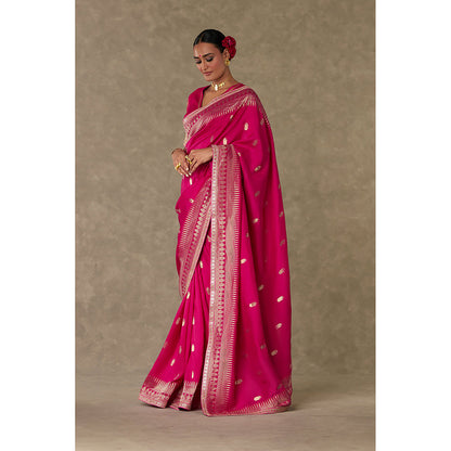 Masaba Magenta Haath Phool Saree with Unstitched Blouse