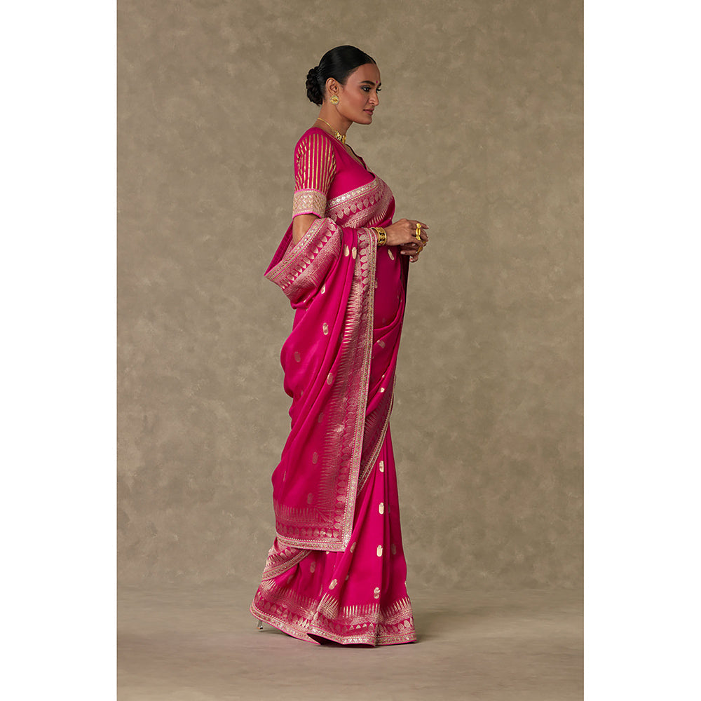 Masaba Magenta Haath Phool Saree with Unstitched Blouse