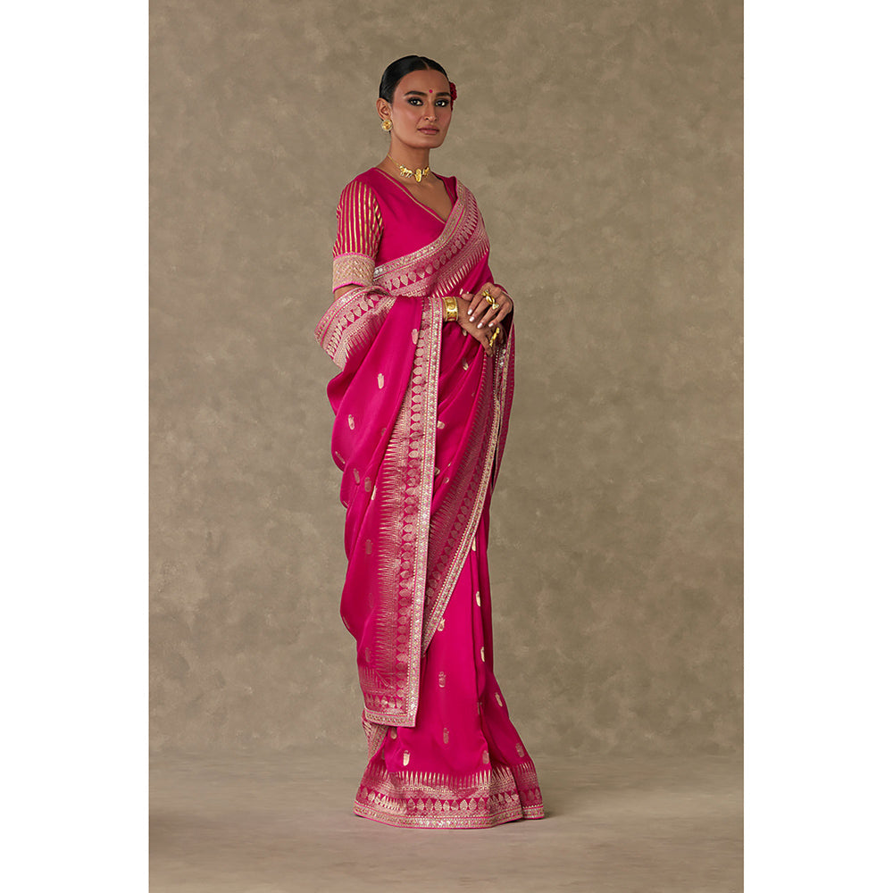Masaba Magenta Haath Phool Saree with Unstitched Blouse