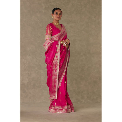 Masaba Magenta Haath Phool Saree with Unstitched Blouse