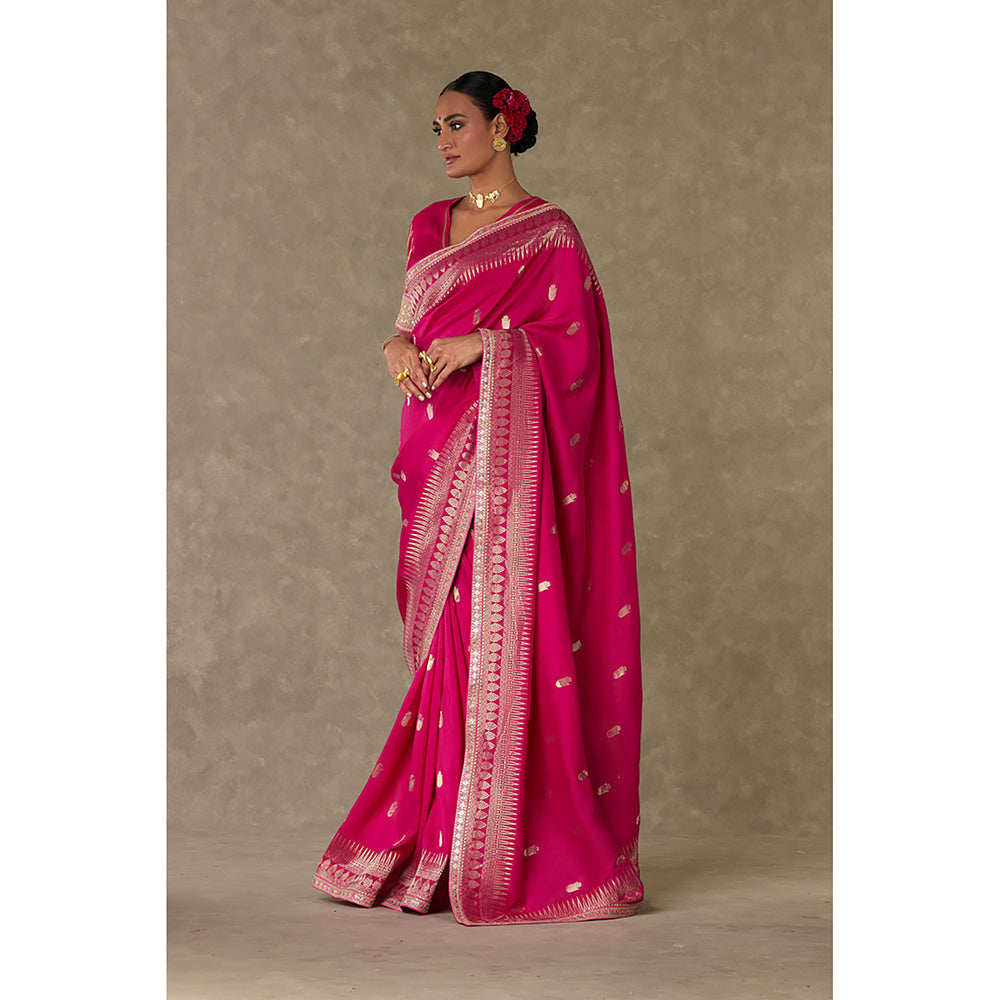 Masaba Magenta Haath Phool Saree with Unstitched Blouse