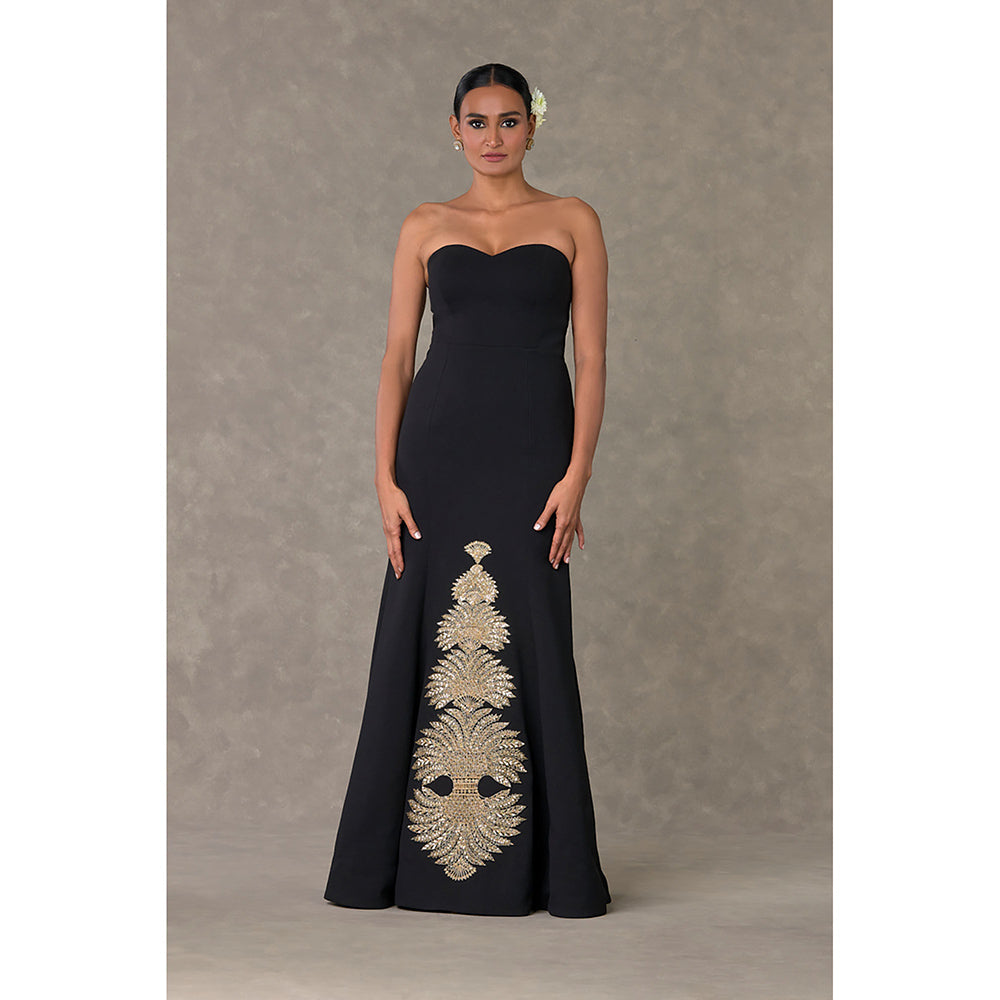 Masaba Black Son-Chidiya Cape & Gown (Set of 2)