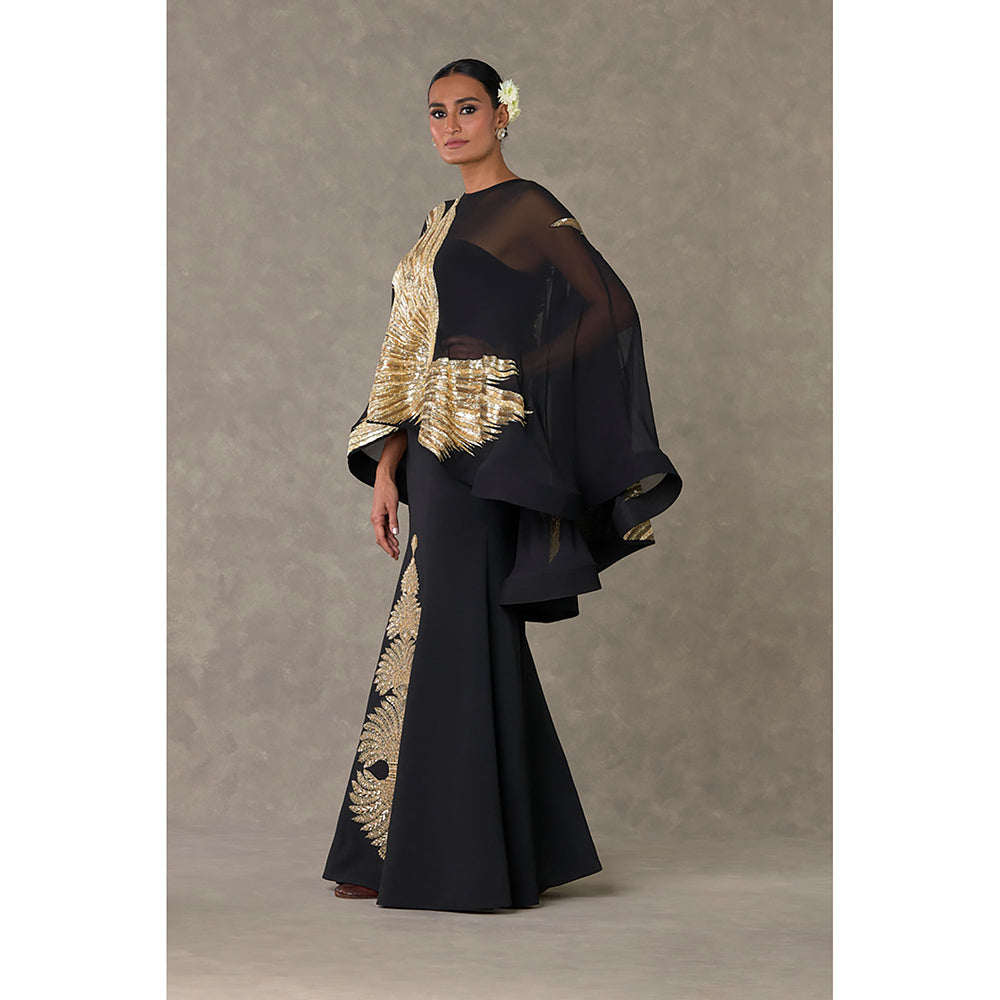 Masaba Black Son-Chidiya Cape & Gown (Set of 2)