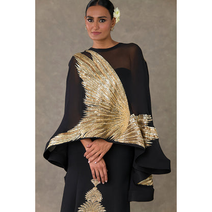 Masaba Black Son-Chidiya Cape & Gown (Set of 2)