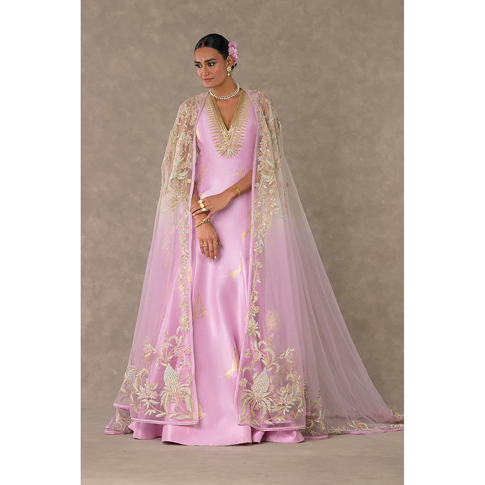 Masaba Barfi Pink Son-Chidiya Gown with Trail (Set of 2)