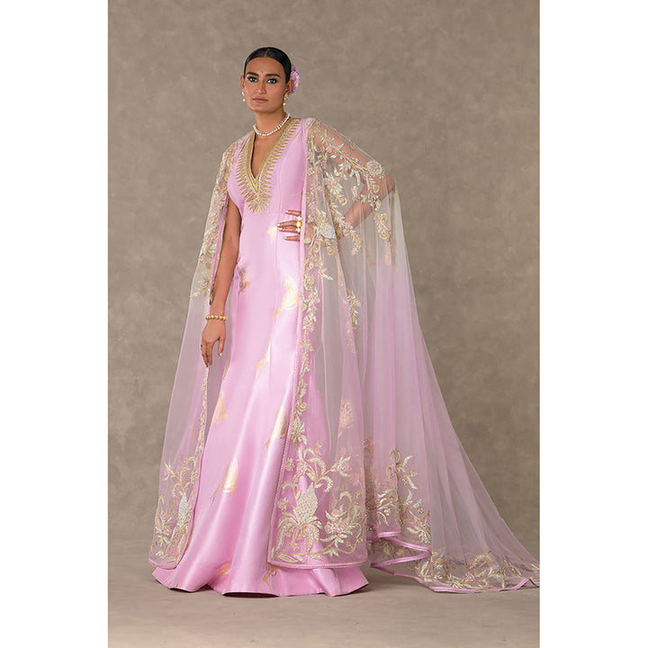 Masaba Barfi Pink Son-Chidiya Gown with Trail (Set of 2)