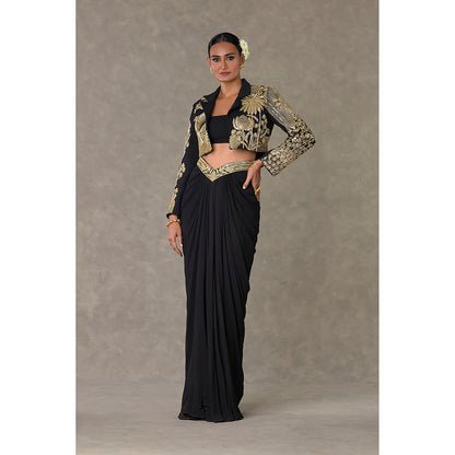 Masaba Black Son-Chidiya Cropped Blazer with Tube Top & Skirt Co-Ord Set (Set of 3)