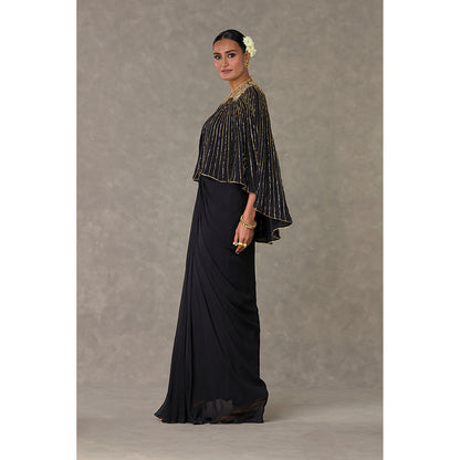 Masaba Black Neel-Kamal Cape with Tube & Skirt Set (Set of 3)