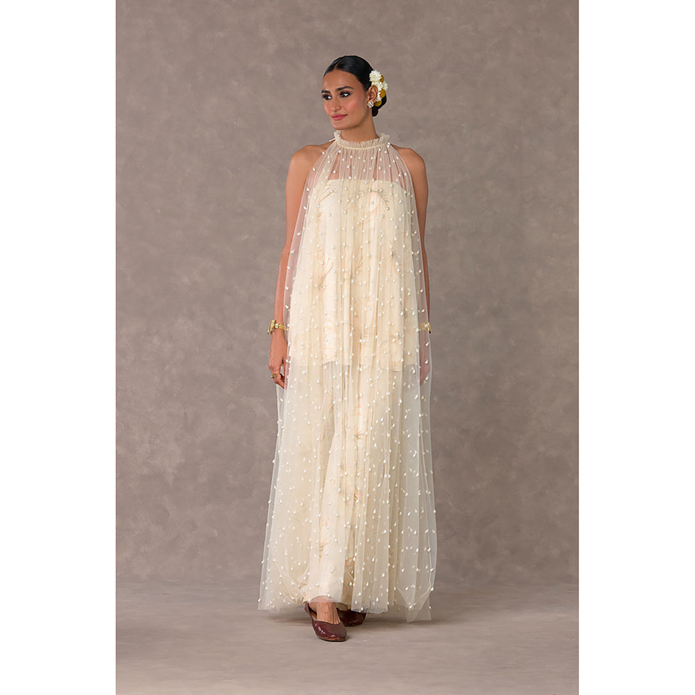 Masaba Nargis Pearl Cape with Tunic & Sharara Set (Set of 3)