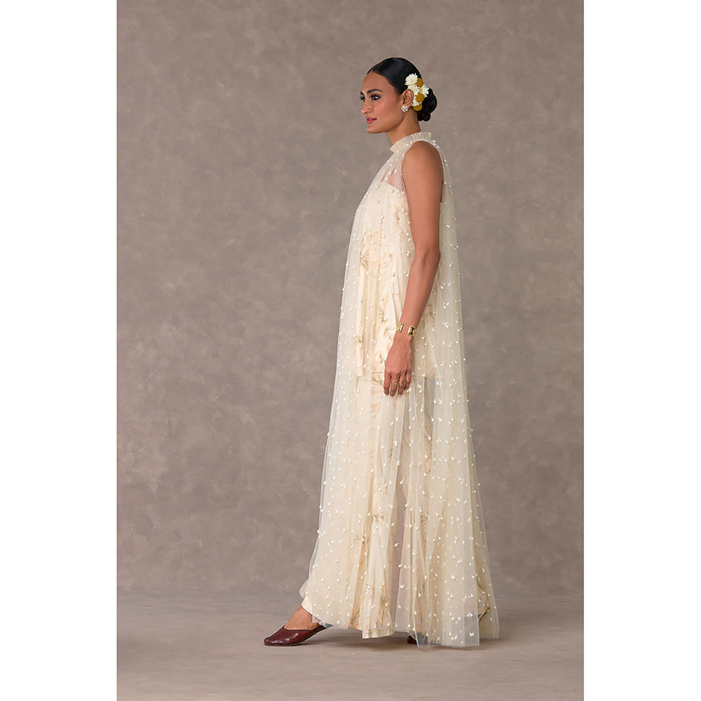 Masaba Nargis Pearl Cape with Tunic & Sharara Set (Set of 3)