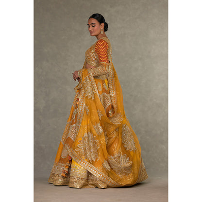 Masaba Ochre Neel-Kamal Lehenga Choli with Dupatta & Can Can Skirt (Set of 4)