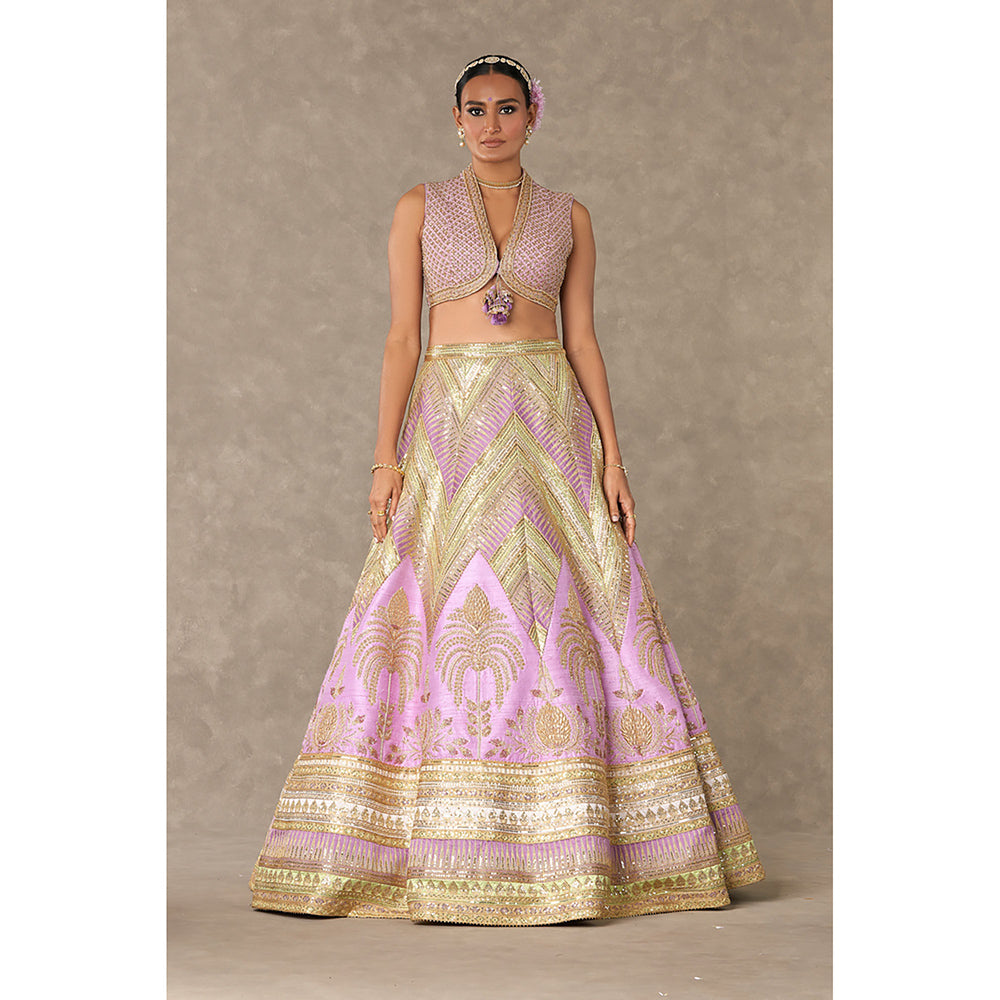 Masaba Lilac Anar-Phool Lehenga Choli with Dupatta & Can Can Skirt (Set of 4)