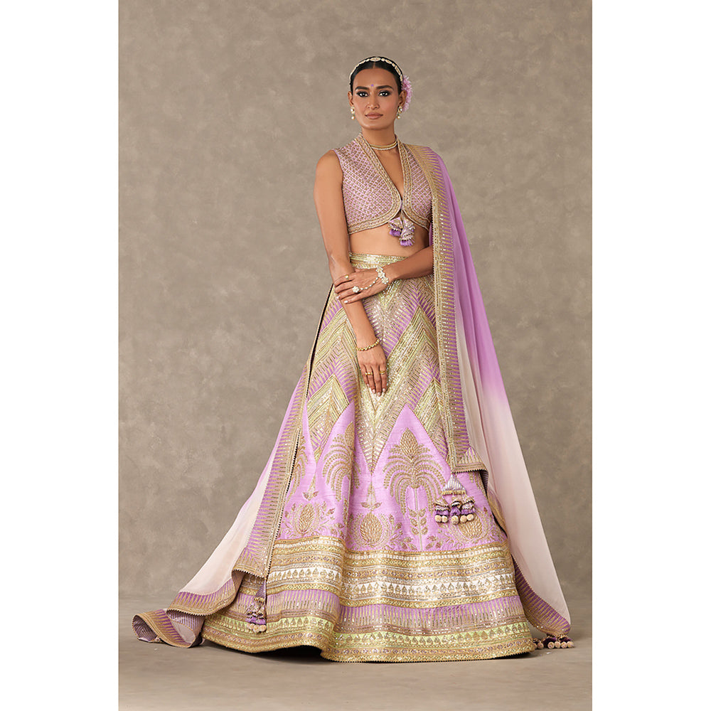 Masaba Lilac Anar-Phool Lehenga Choli with Dupatta & Can Can Skirt (Set of 4)