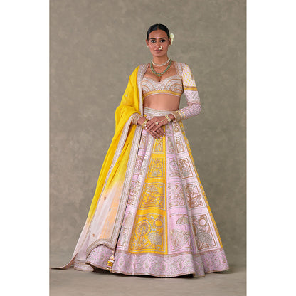 Masaba Kasata Lehenga Choli with Dupatta & Can Can Skirt (Set of 4)