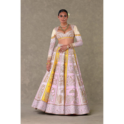 Masaba Kasata Lehenga Choli with Dupatta & Can Can Skirt (Set of 4)