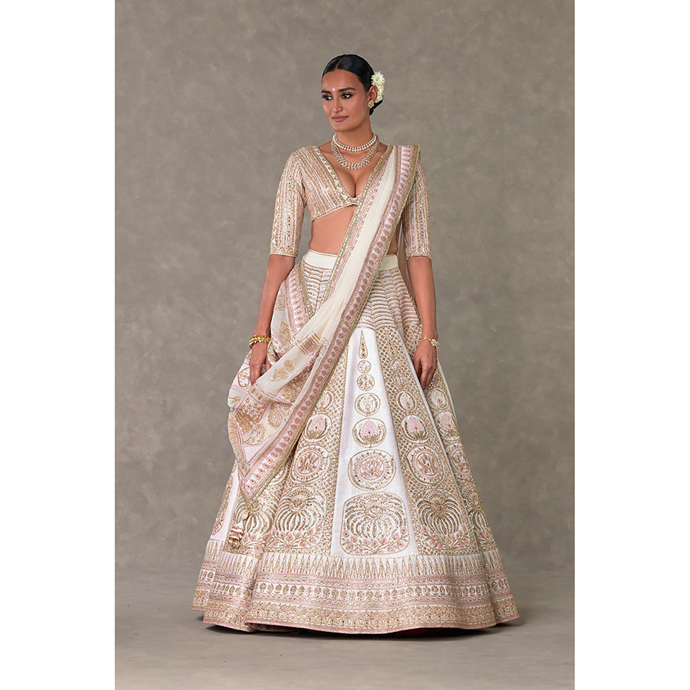 Masaba Ivory Bagh-E-Bahar Lehenga Choli with Dupatta & Can Can Skirt (Set of 4)