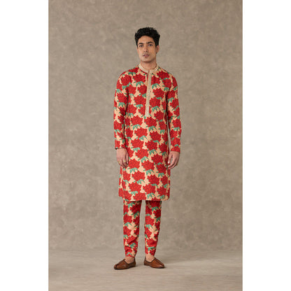 Masaba Salmon Candy Swirl Floral Kurta