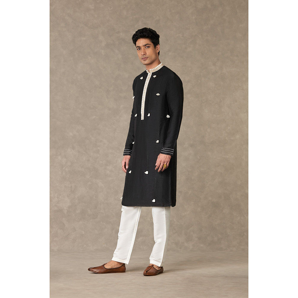Masaba Black Tassel Embroidered Kurta with Pant (Set of 2)