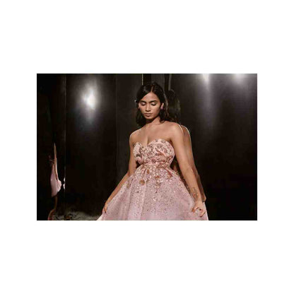 Masumi Mewawalla Rose Pink Embroidered Dress