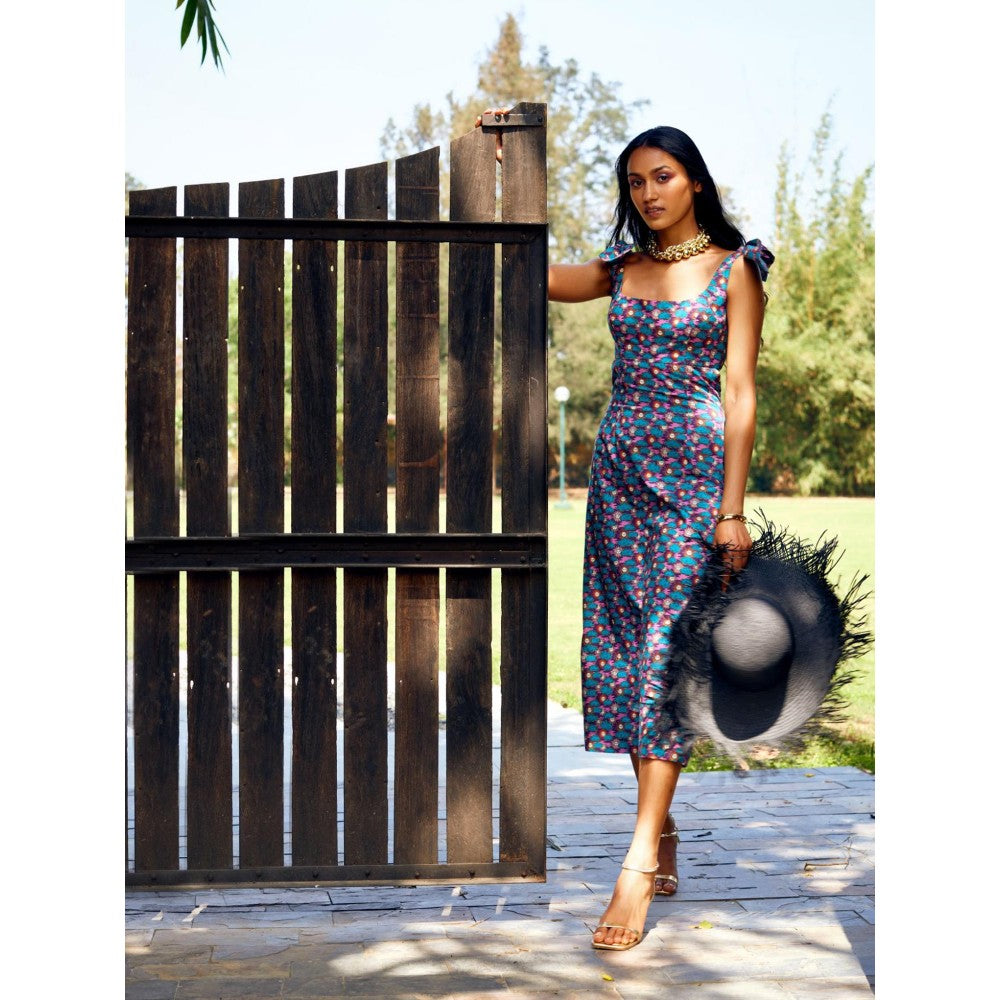 MEDHA BATRA Printed Back Cut-Out Dress