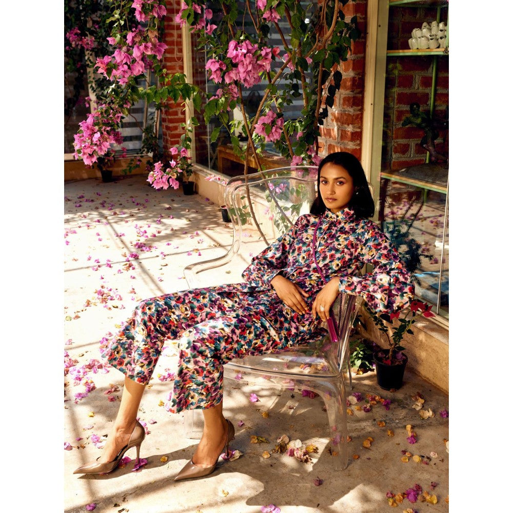 MEDHA BATRA Multi-Color Shirt And Pants Co-Ord (Set of 2)