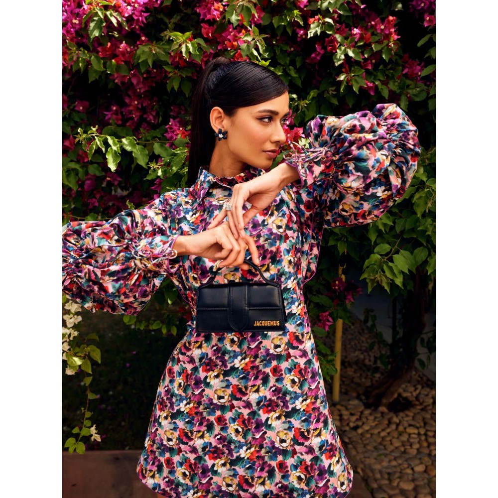 MEDHA BATRA Multi-Color Shirt Collar Short Dress