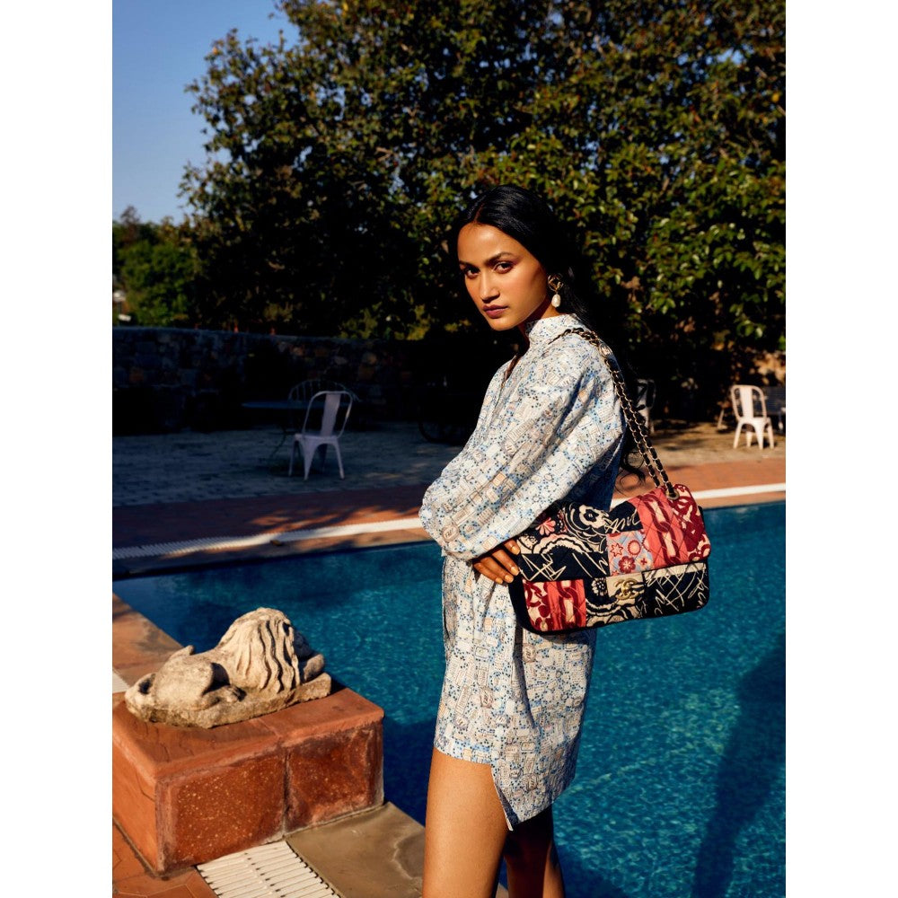 MEDHA BATRA Multi-Color Printed Assymetrical Shirt