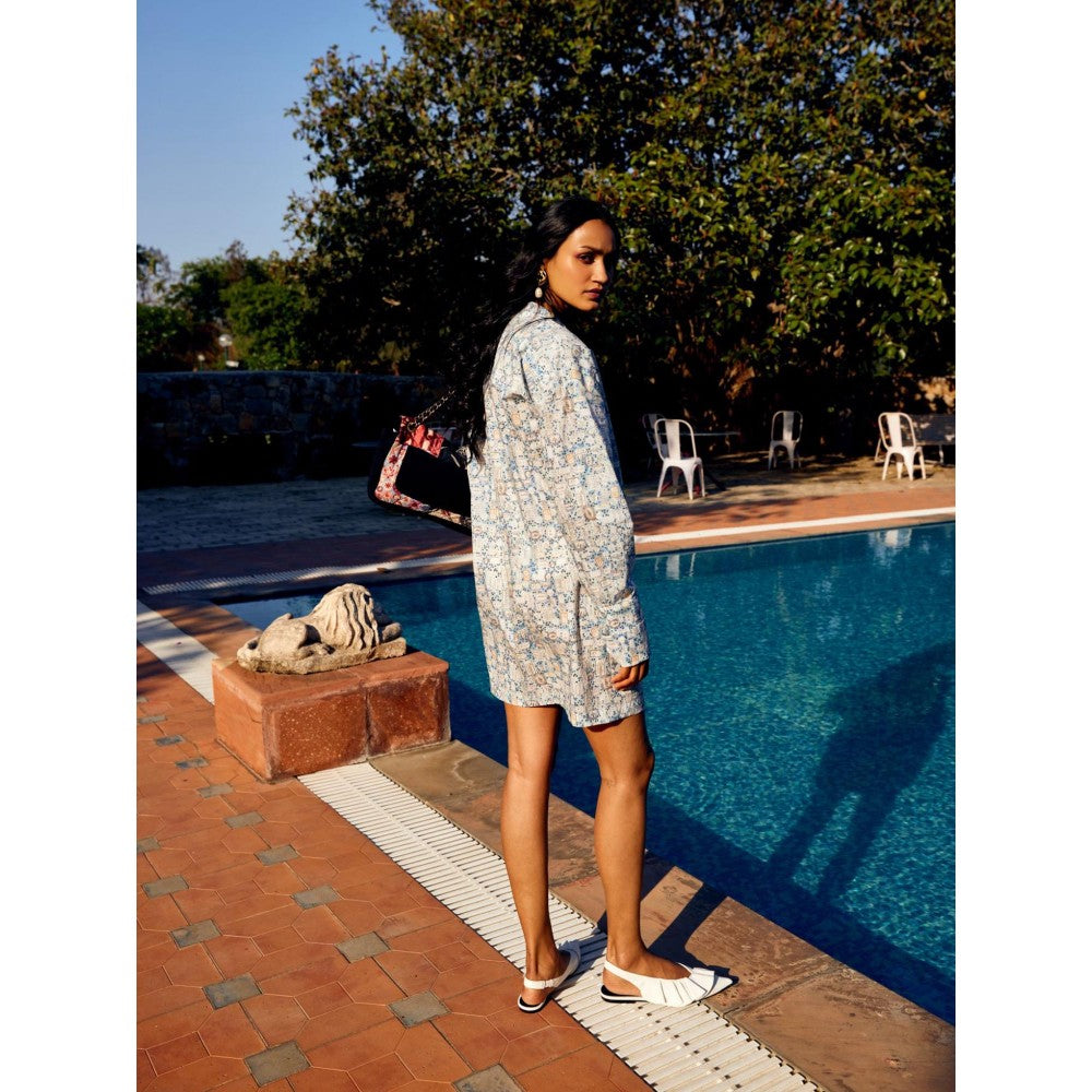 MEDHA BATRA Multi-Color Printed Assymetrical Shirt