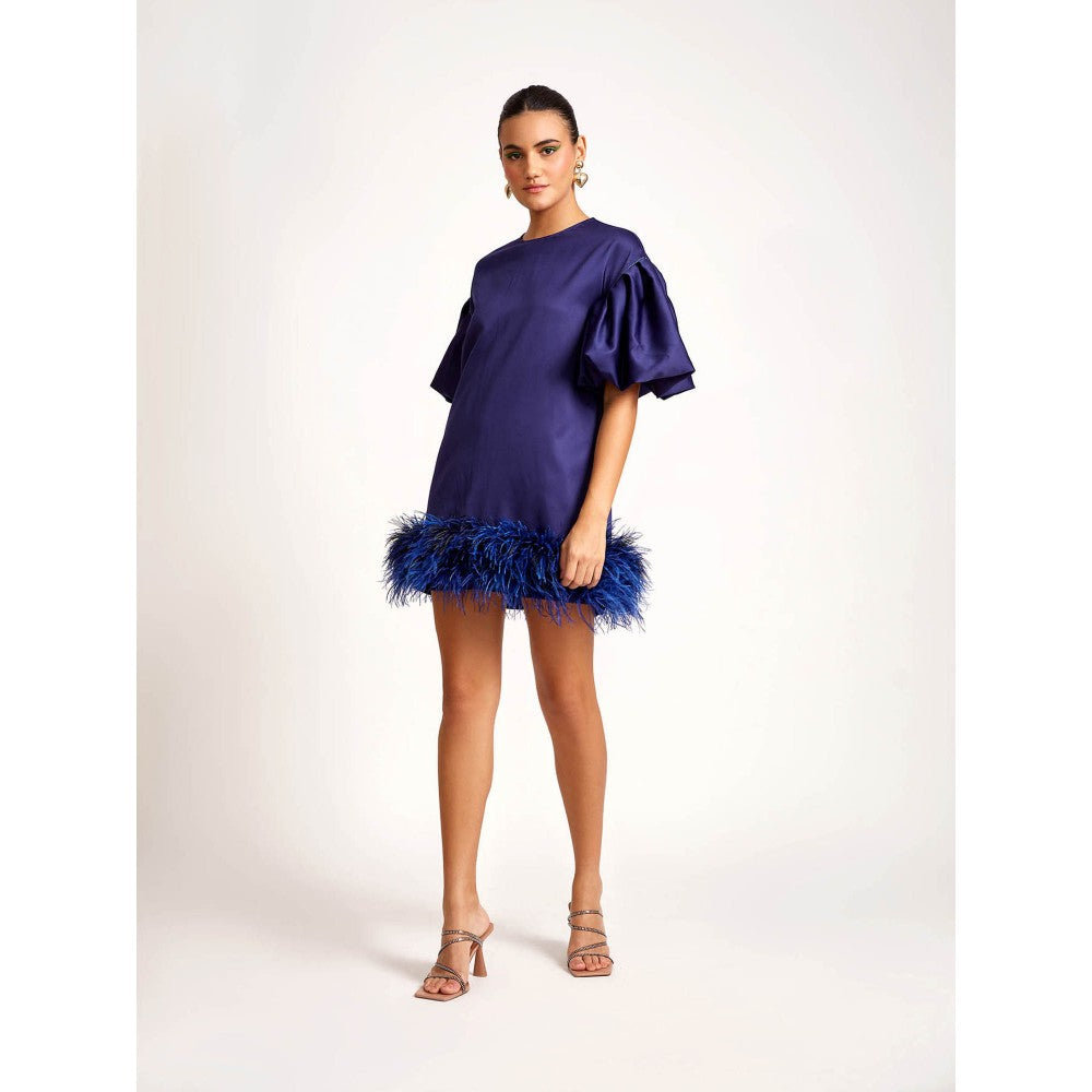 Medha Batra Navy Blue Mini Dress