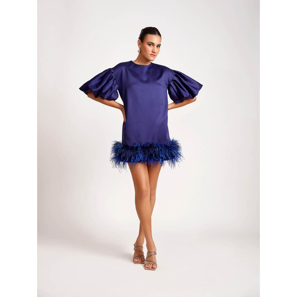 Medha Batra Navy Blue Mini Dress