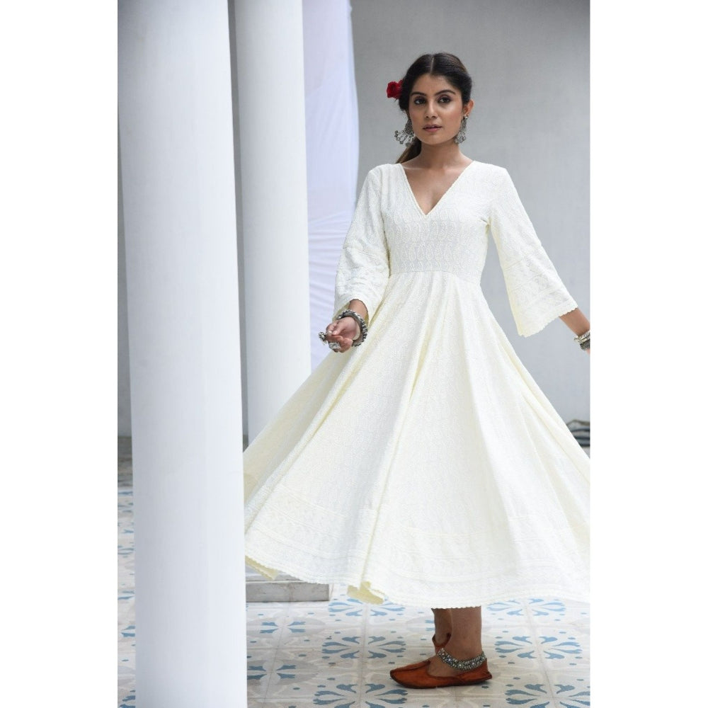 MONK & MEI Falak- Embroidered Dress