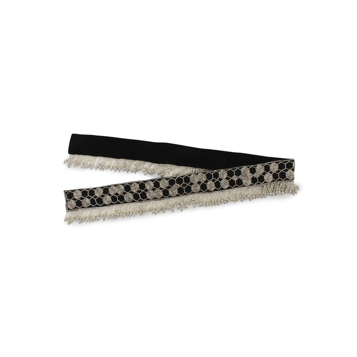 Modarta By Kamakshi Black Embroidered Waist Belt