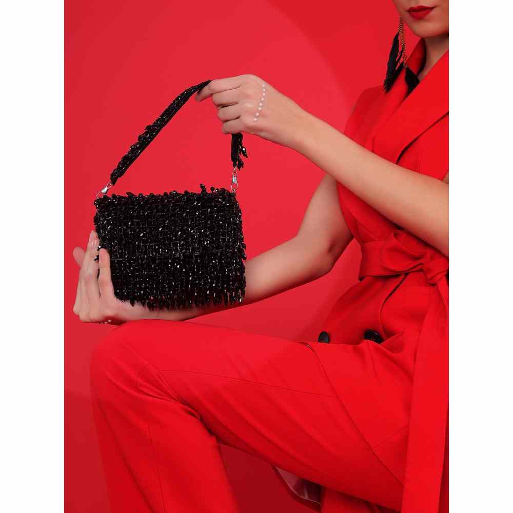 Modarta By Kamakshi Black Handbags Online Handcrafted with Crystals