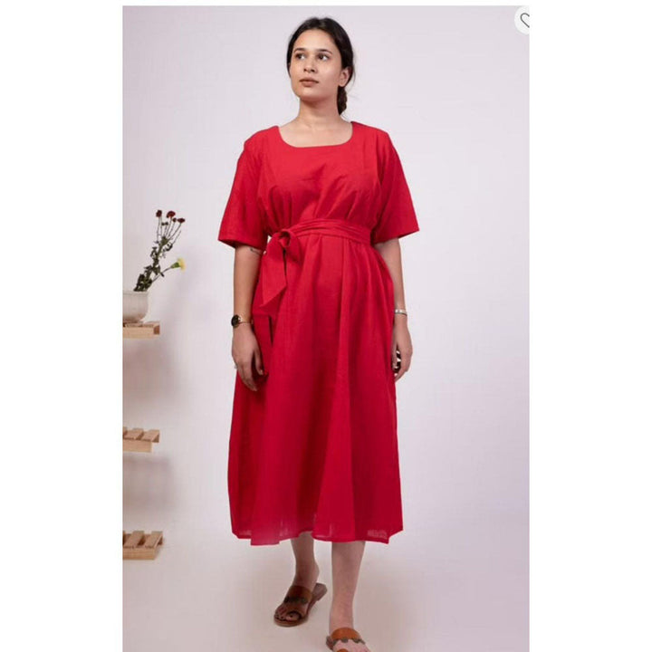 Moh Red Midi Dress (Set Of 2)