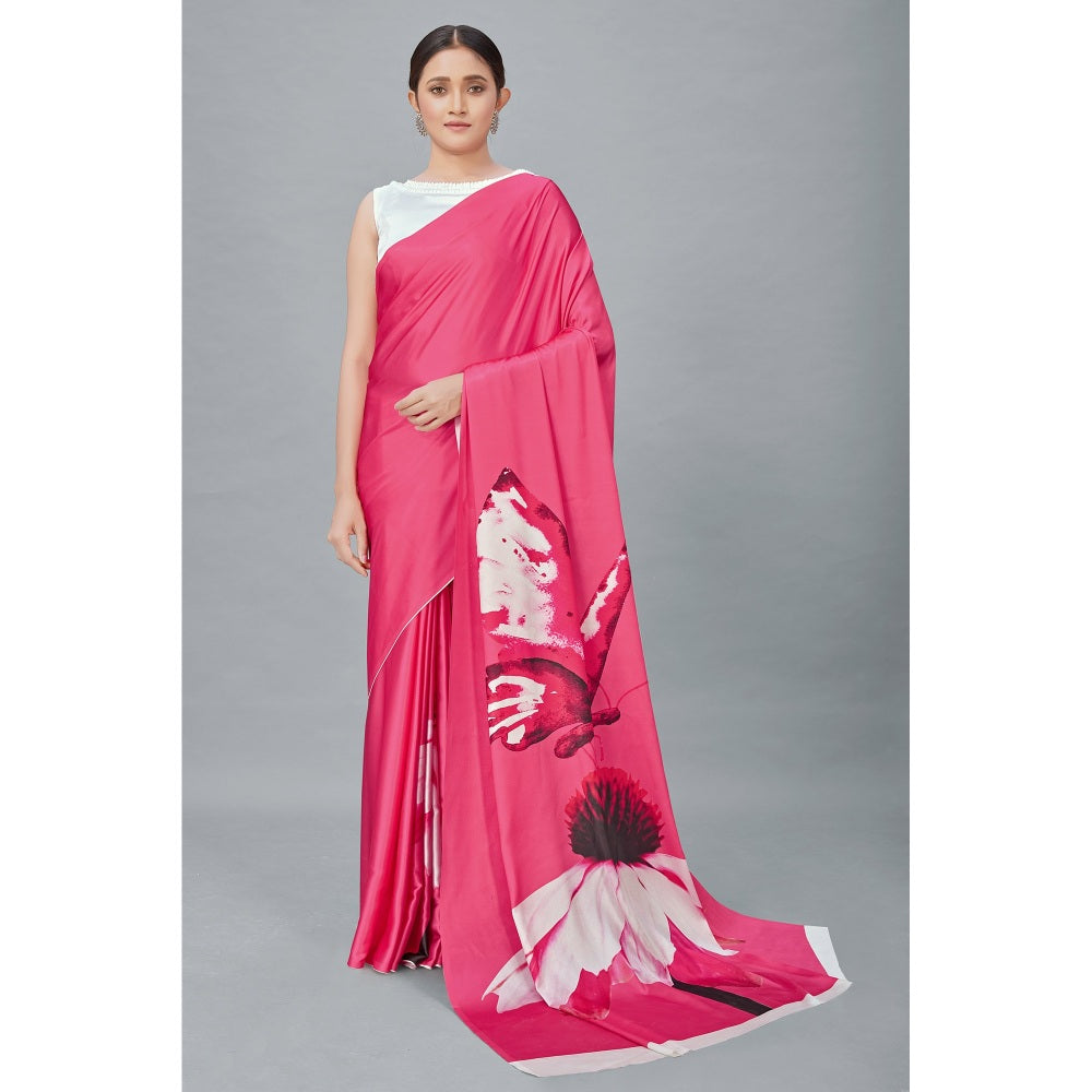 Japan Satin Silk Digital Printed Saree 08 - SareesWala.com