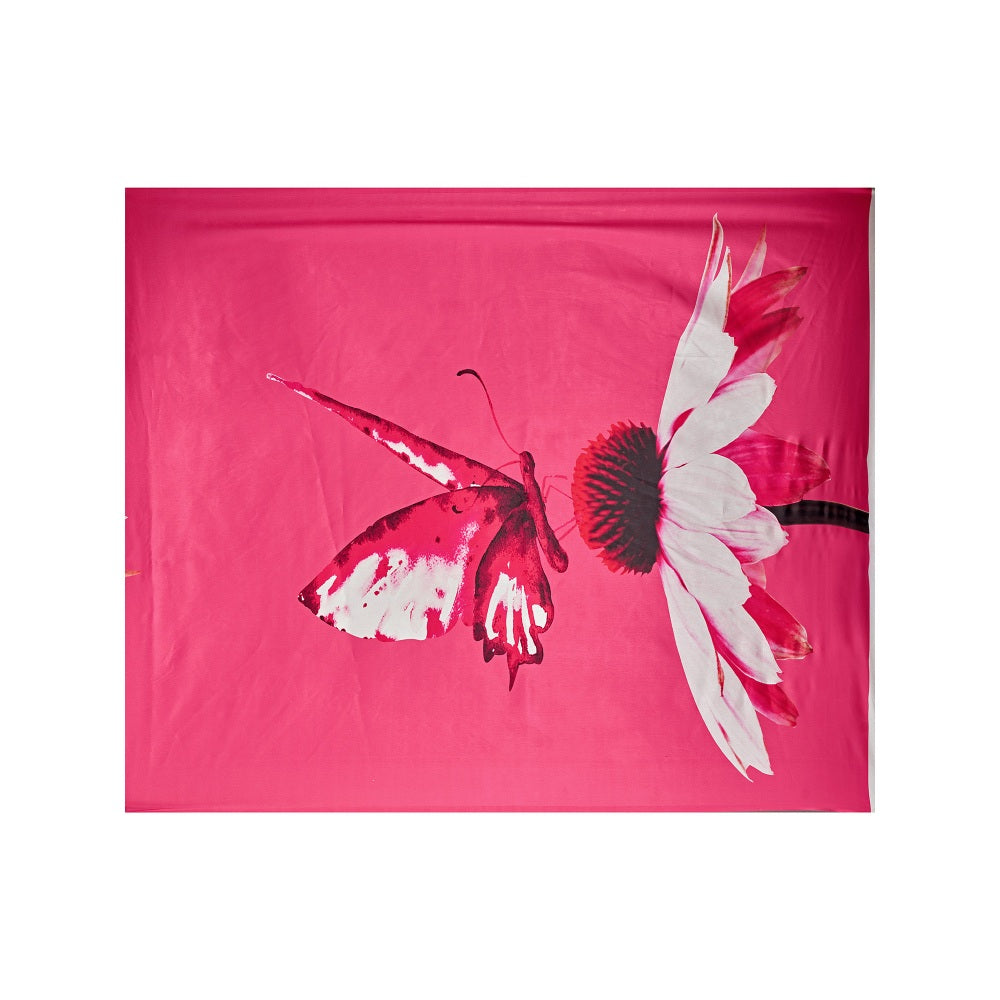 Monjolika Fashion Pink Color Satin Digital Print Saree with Unstitched Blouse