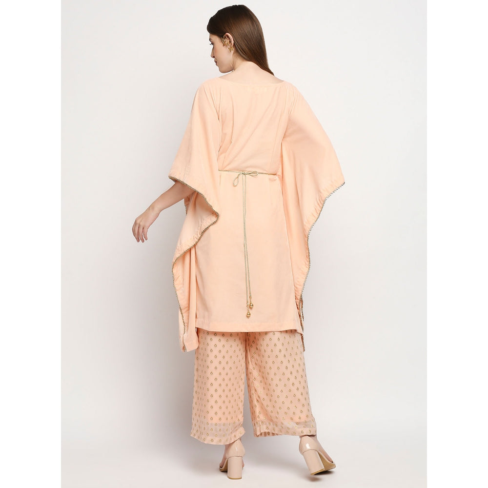 Monk & Mei Nuuh -Kaftan And Palazzo With Belt-Pink (Set Of 3)