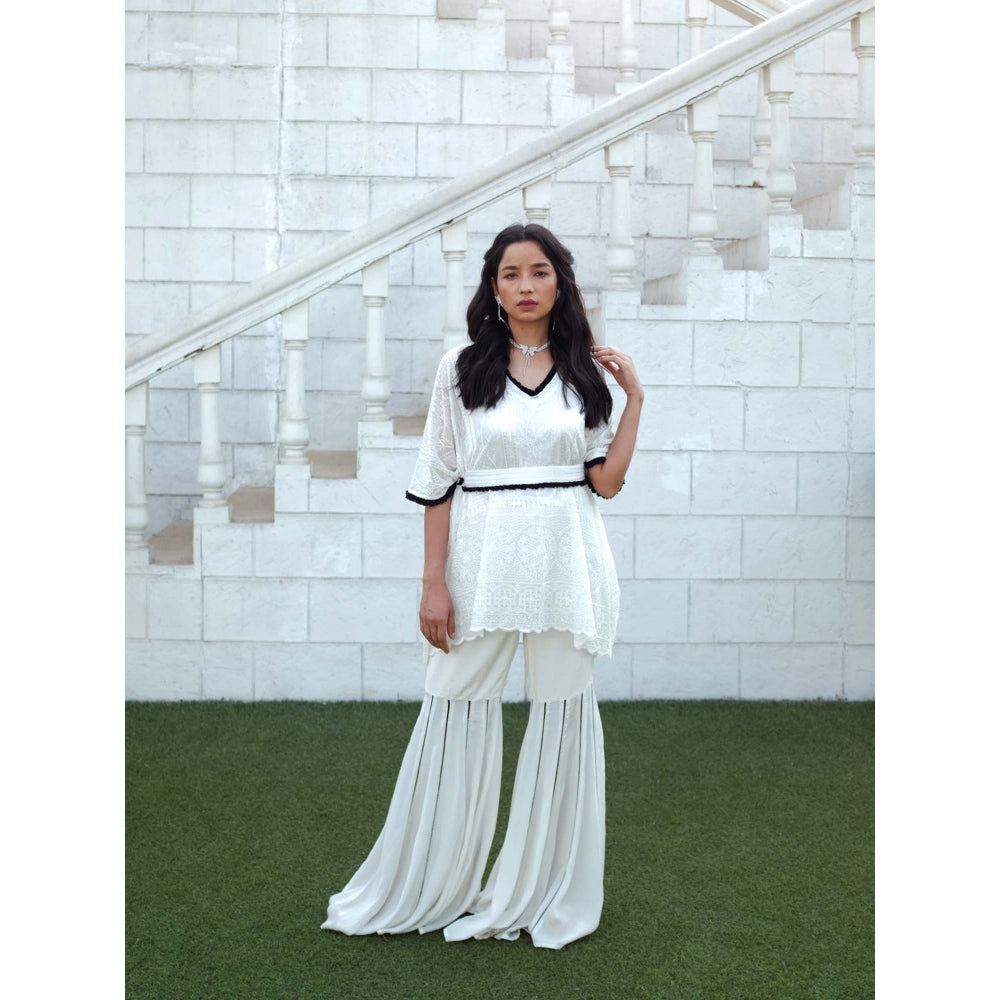 Indian Designer Rayon White Sharara Latest Stylish Bottom Ethnic Modern  Pants | eBay
