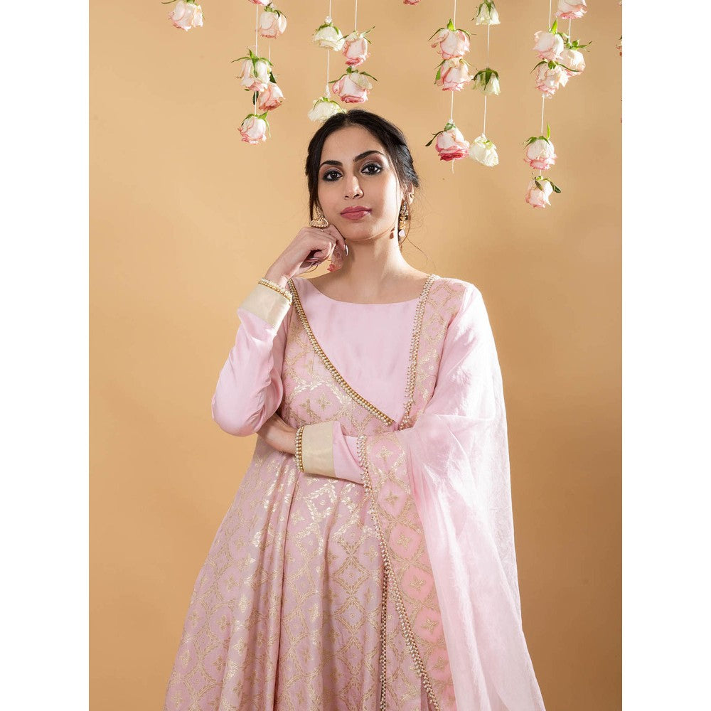 MONK & MEI Satya Anarkali Blush Pink (Set of 2)