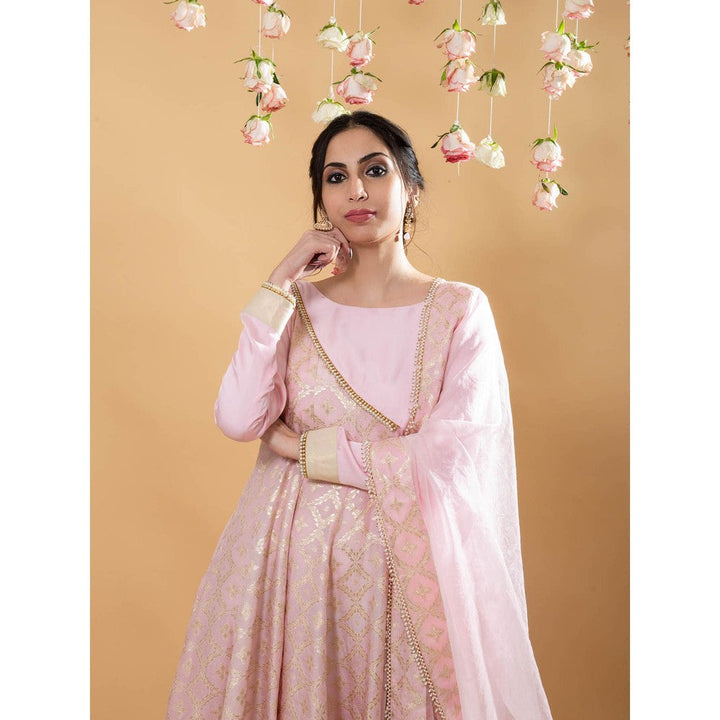 MONK & MEI Satya Anarkali Blush Pink (Set of 2)