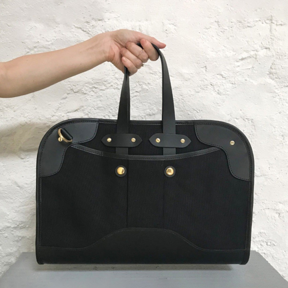 Nappa Dori Black Portfolio Bag