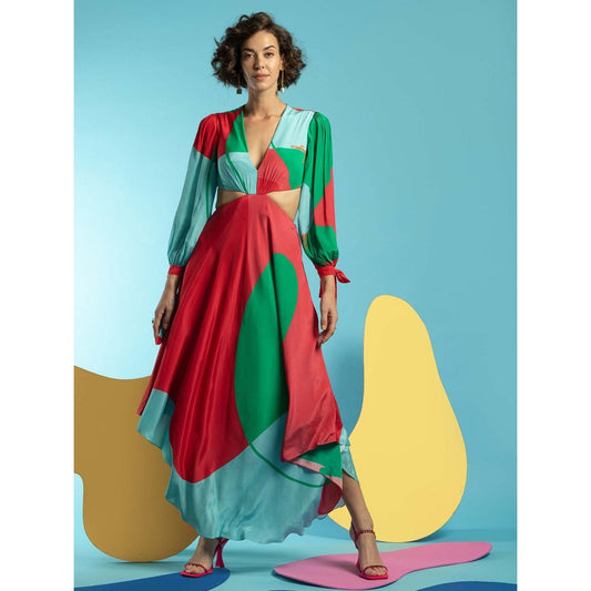 Nautanky Cut it Out Multi SideCut Dress