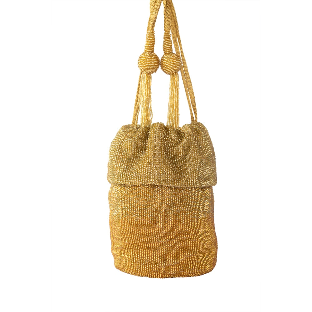 Adora By Ankita Gold Ombre Waterfall Bag