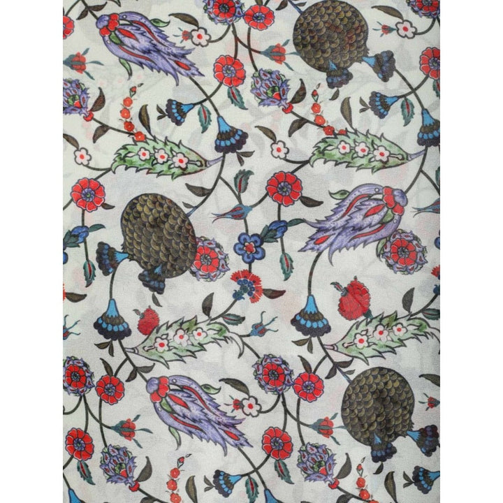 Ps Pret By Payal Singhal White Turkish Printed Scarf