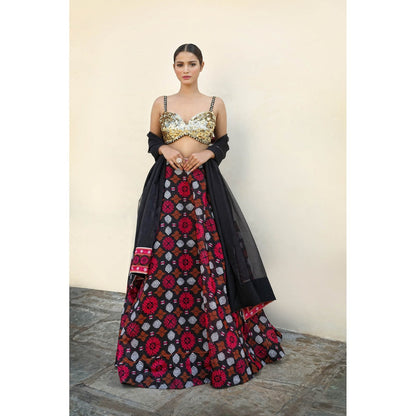Neha Khullar Printed Lehenga (Set of 3)