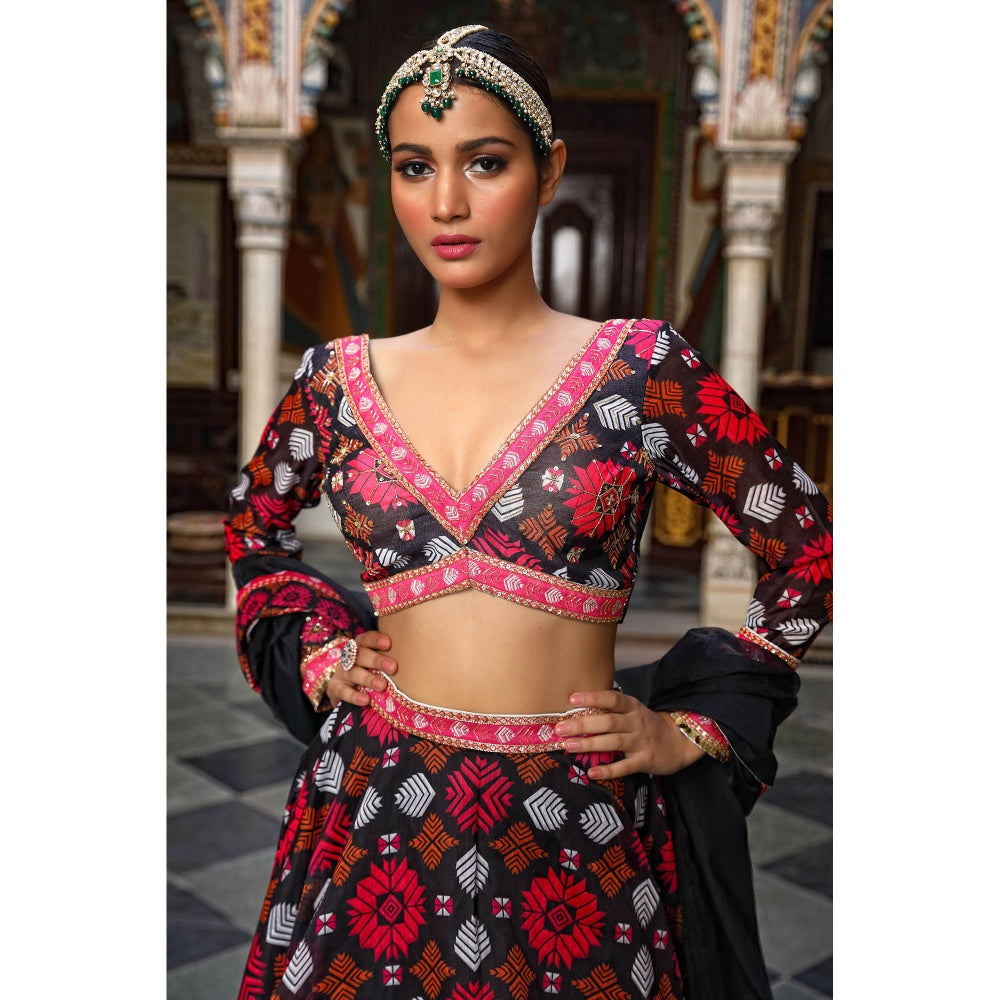 Neha Khullar Printed Lehenga (Set of 3)
