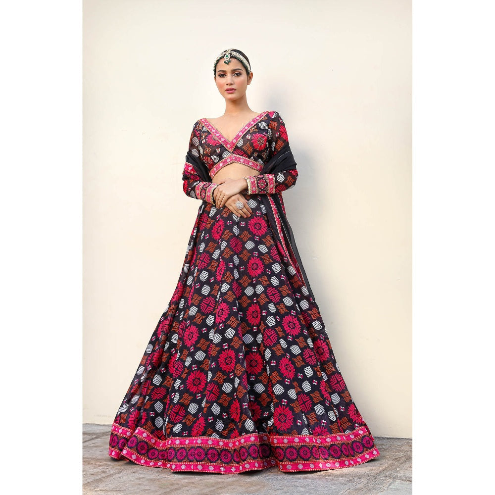 Neha Khullar Printed Lehenga (Set of 3)
