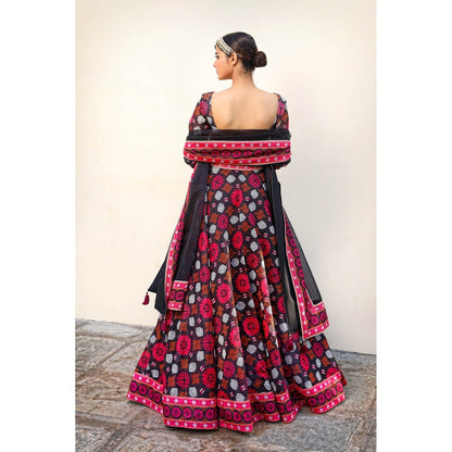 Neha Khullar Printed Lehenga (Set of 3)